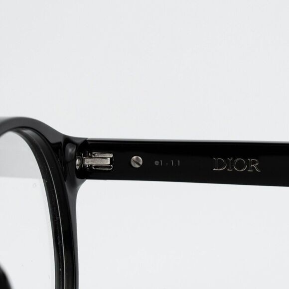 NEW Dior DIORBLACKSUITO RI 1000 Shiny Black Unisex Round Eyeglasses